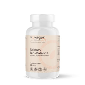 Voyager Urinary Bio-Balance supplement bottle on a white background