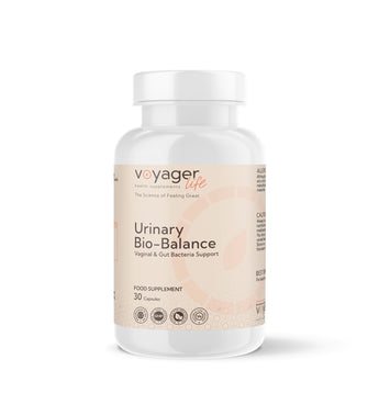Voyager Urinary Bio-Balance supplement bottle on a white background