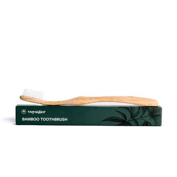 Voyager Bamboo Toothbrsh with a green box on white background