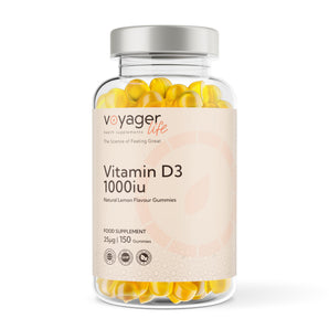Vitamin D3 1,000iu 150 Lemon Flavour Gummies